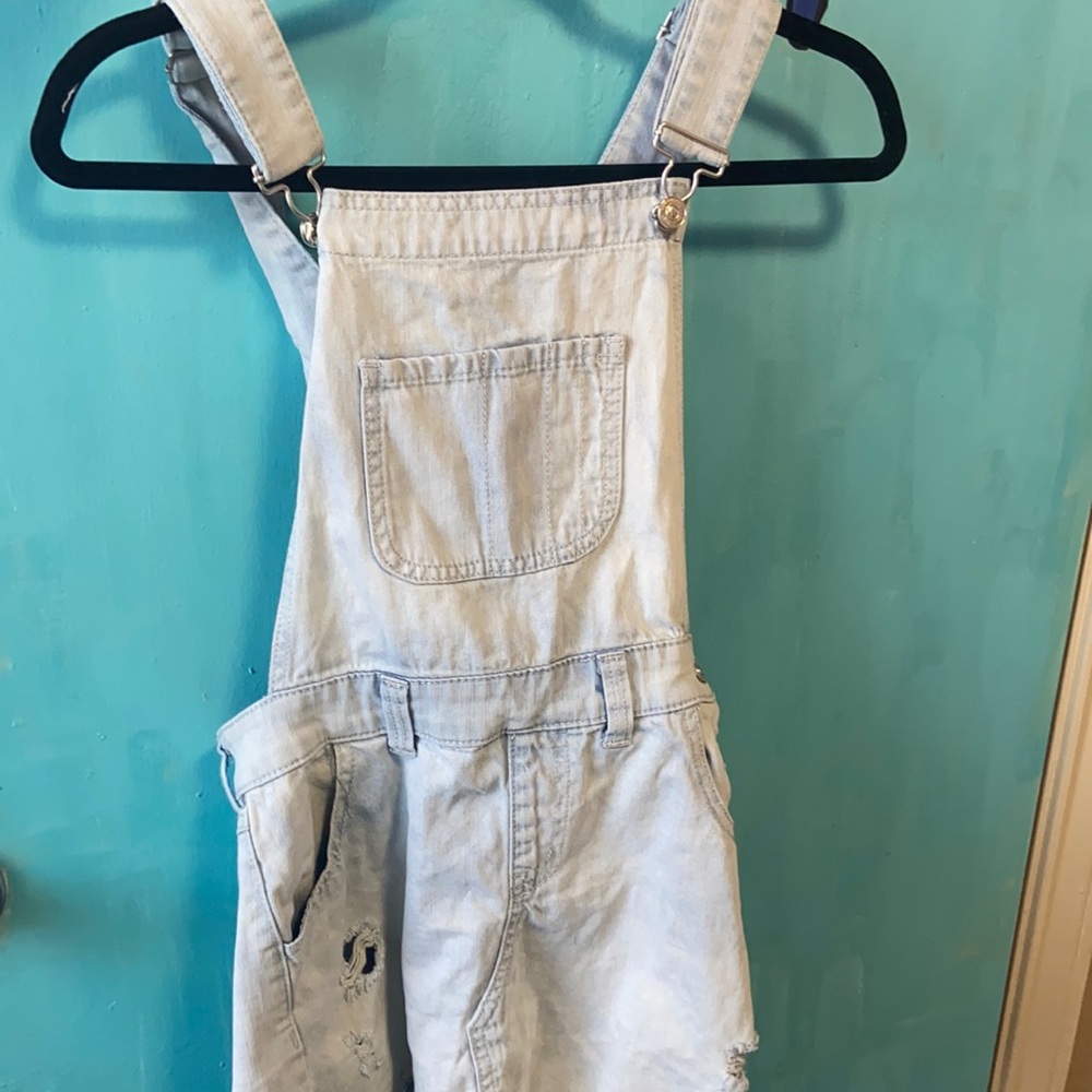 Light denim overall dress